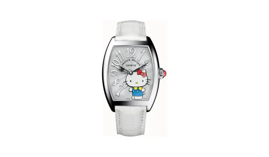 Franck Muller Cintrée Curvex QZ Hello Kitty Retro