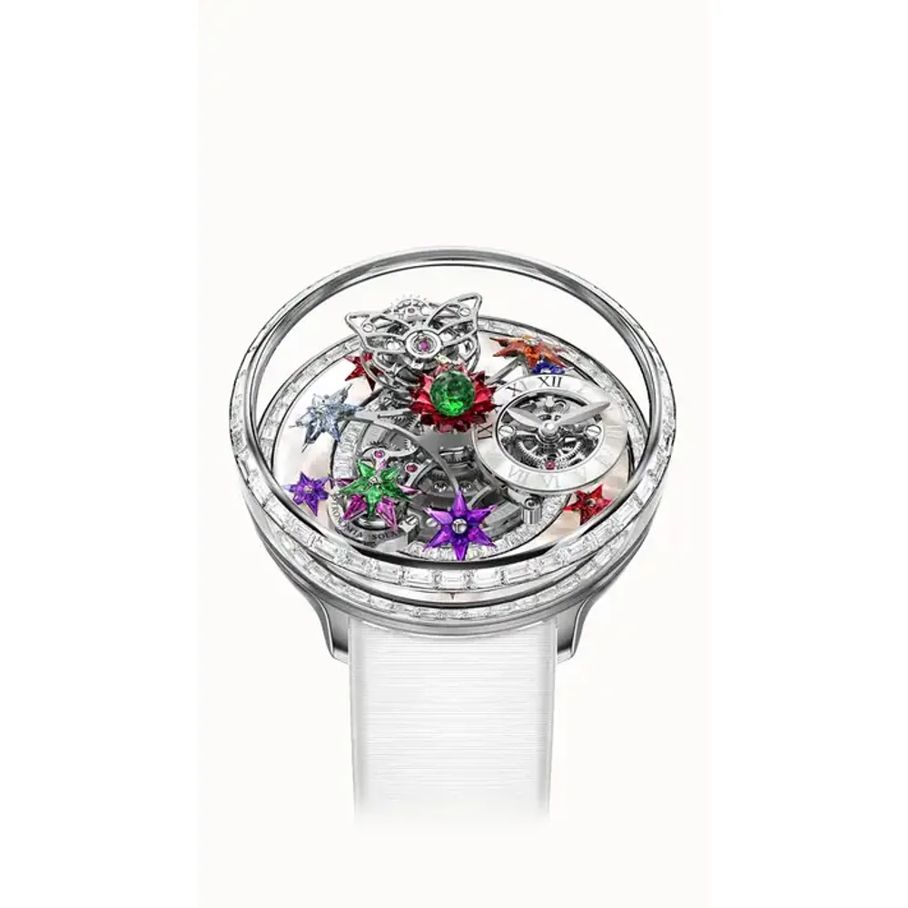 Jacob & Co. Fleurs de Jardin — White Gold and White Diamonds with Multicolor Sapphires