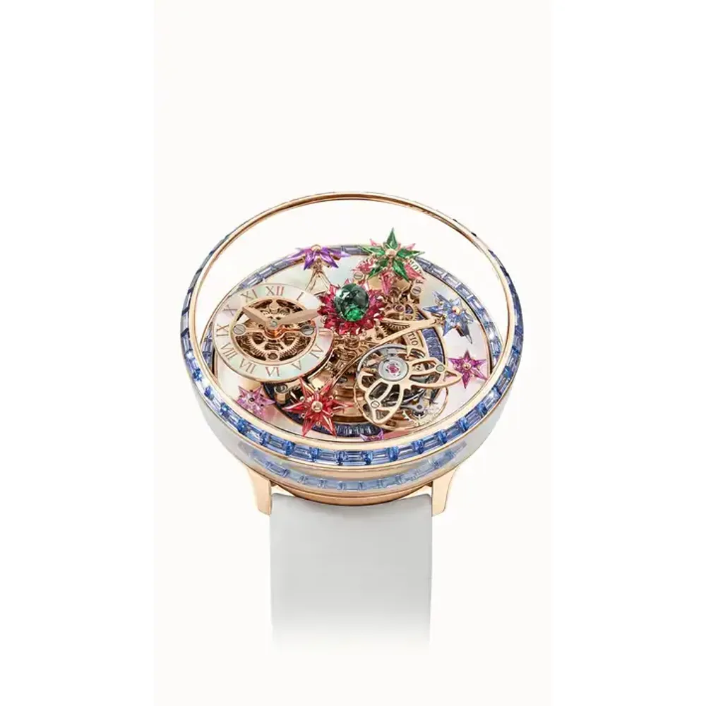 Jacob & Co. Fleurs de Jardin — Rose Gold and Icy Blue Sapphires