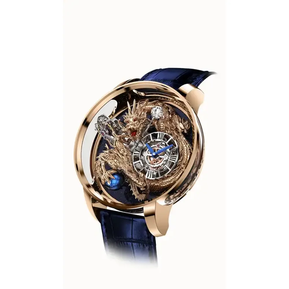 Jacob & Co. Astronomia Dragon — Rose Gold Dragon in Rose Gold, 18K Rose Gold and Sapphire Side Panes