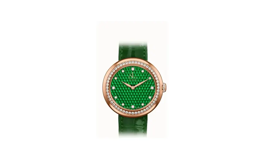 Jacob & Co. Brilliant — Rose Gold with Green Pyramid Dial