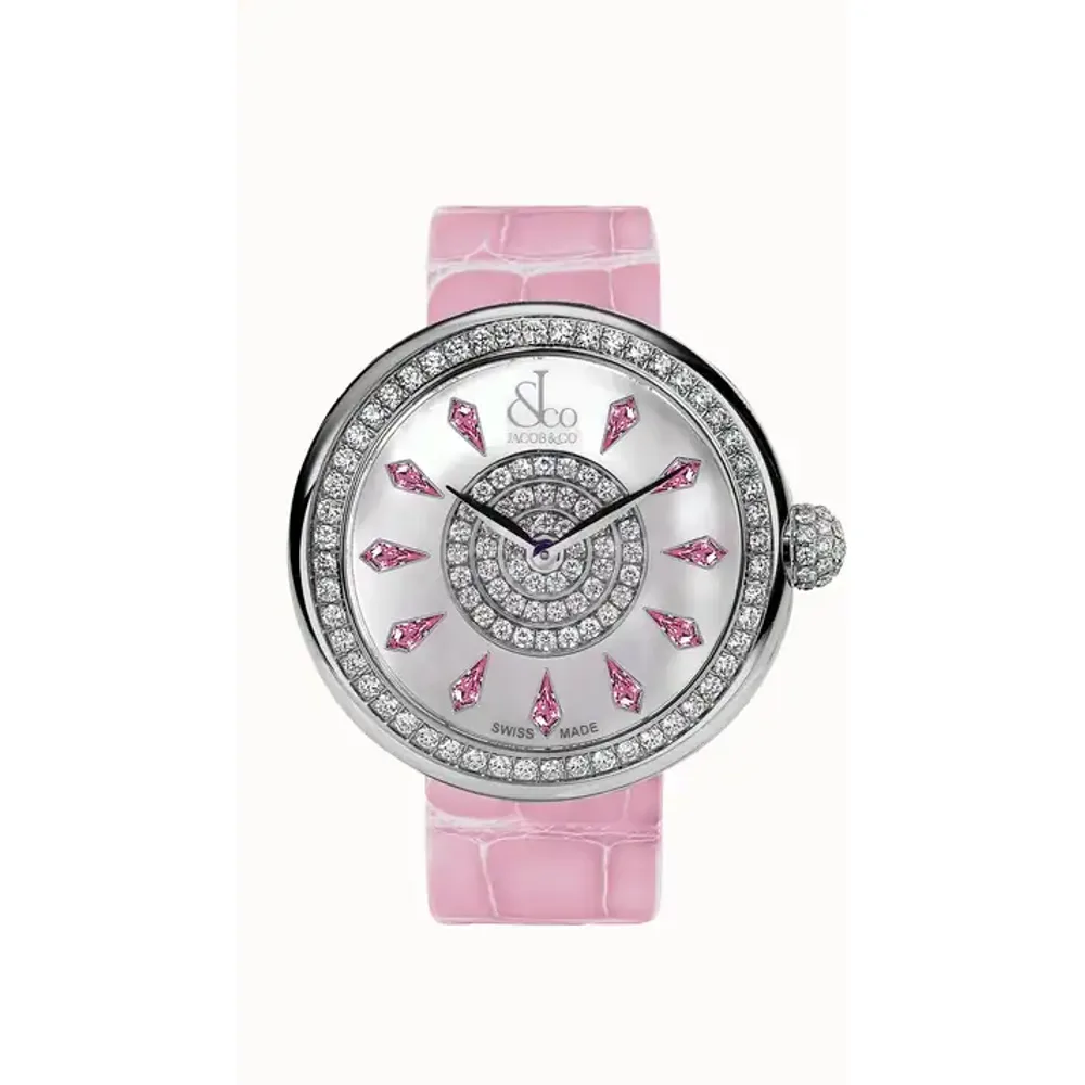 Jacob & Co. Brilliant — Pink Sapphires in Stainless Steel