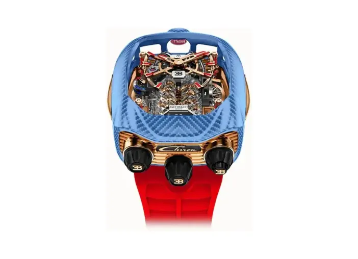 Jacob & Co. Bugatti Chiron Tourbillon — Blue Carbon Fiber