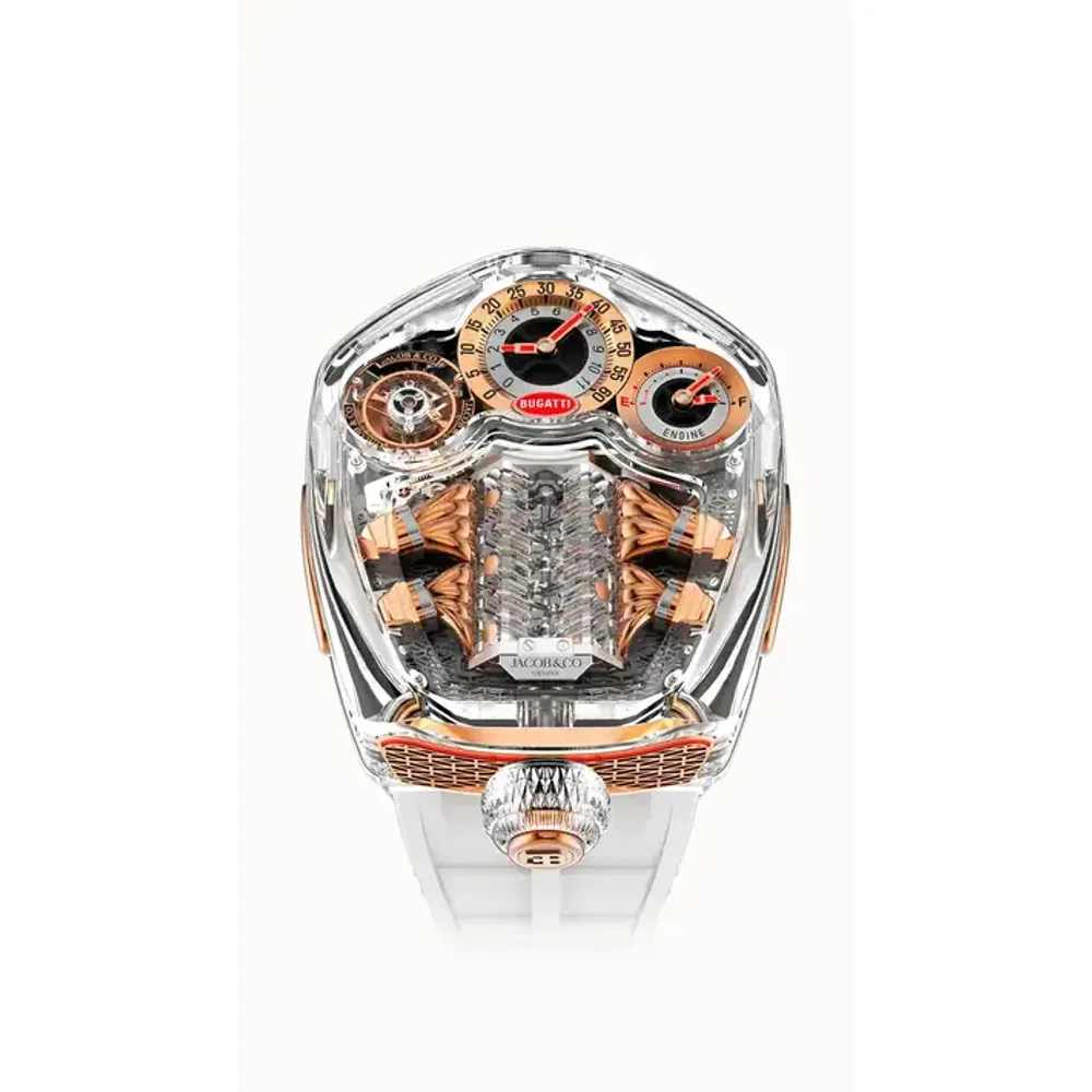 Jacob & Co. Bugatti Tourbillon Sapphire Crystal — Clear