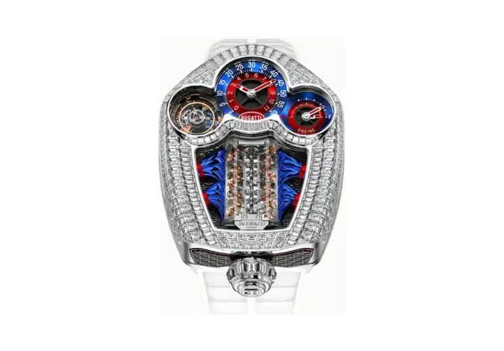 Jacob & Co. Bugatti Tourbillon Baguette — White Gold