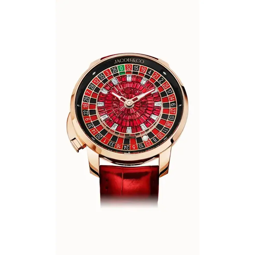 Jacob & Co. Casino Tourbillon — Rubies, 18K Rose Gold
