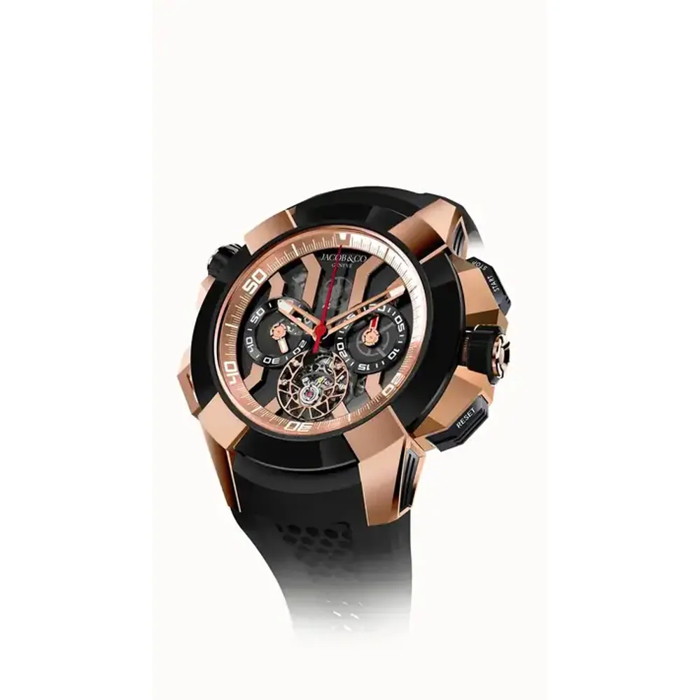 Jacob & Co. Epic X Chrono Tourbillon — Rose Gold and Titanium