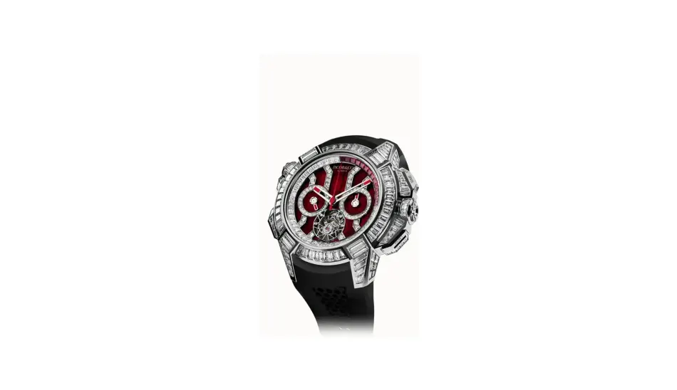 Jacob & Co. Epic X Chrono Tourbillon Baguette — Red Crystal