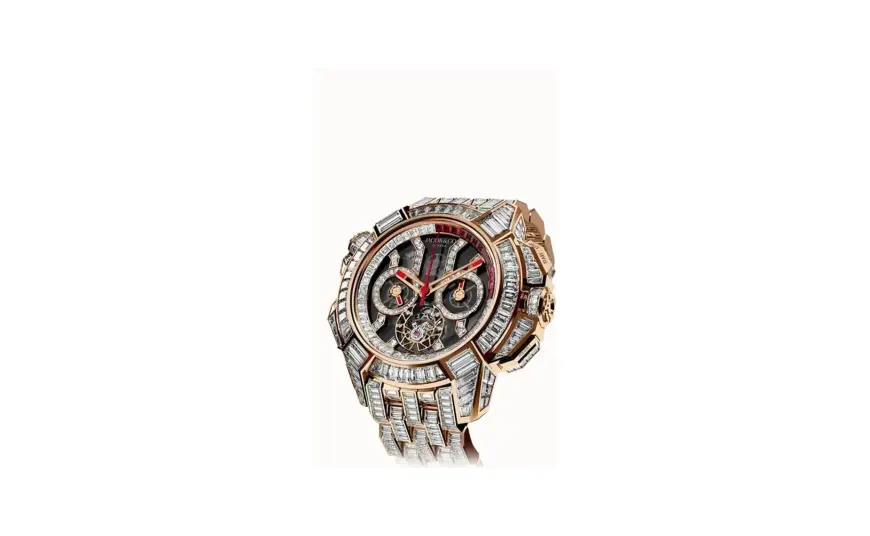 Jacob & Co. Epic X Chrono Tourbillon Baguette — Black Crystal Bracelet