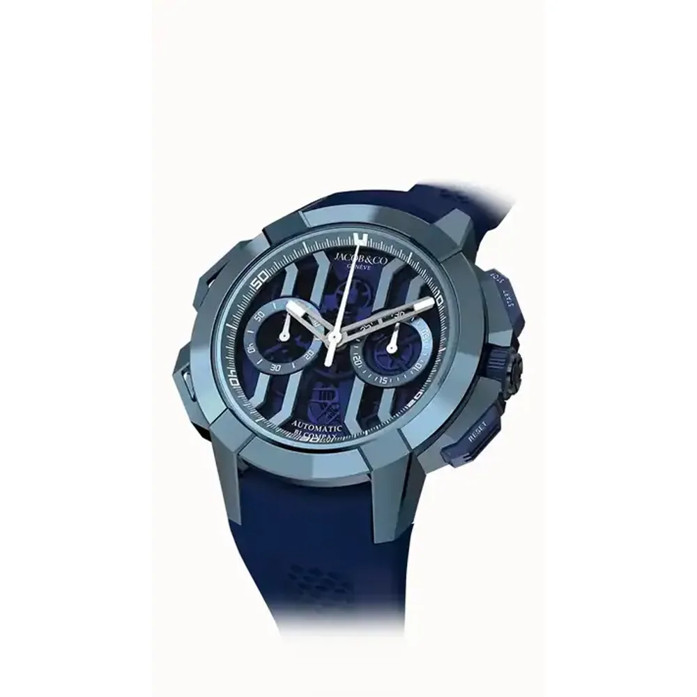 Jacob & Co. Epic X Chrono 44MM — Blue Titanium