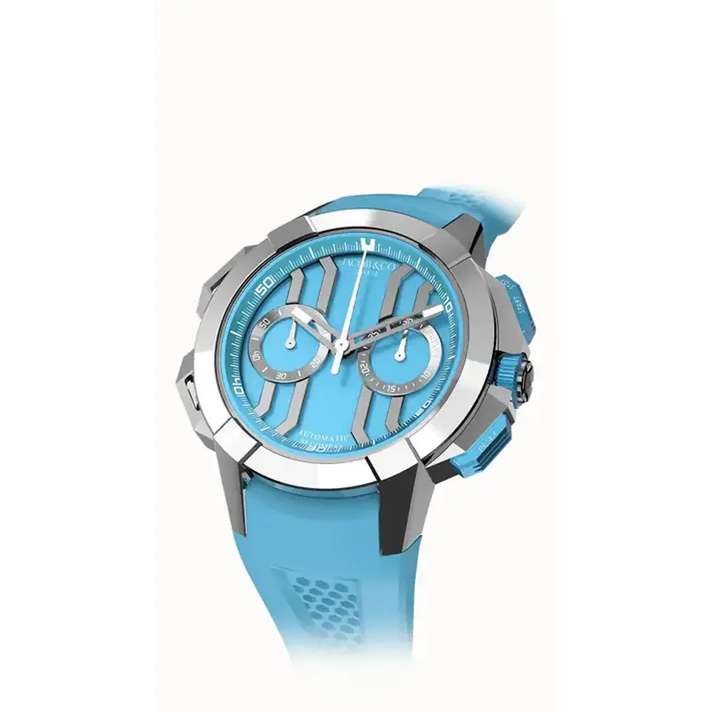 Jacob & Co. Epic X Chrono 44MM — Titanium (Light Blue)