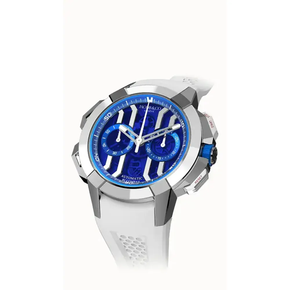 Jacob & Co. Epic X Chrono 44MM — Titanium (Blue)
