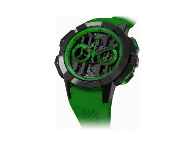 Jacob & Co. Epic X Chrono 44MM — Black Titanium (Green)
