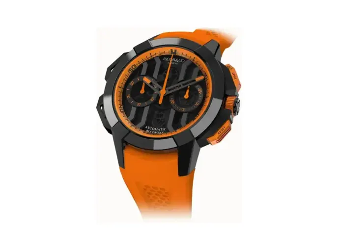 Jacob & Co. Epic X Chrono 44MM — Black Titanium (Orange)