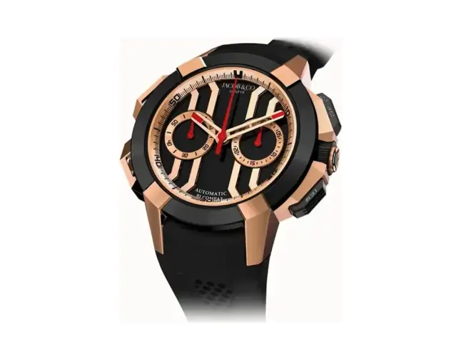 Jacob & Co. Epic X Chrono 44MM — Rose Gold & Black Ceramic