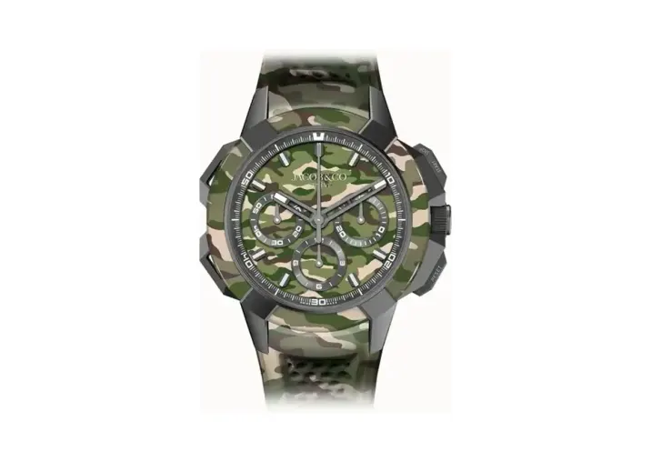 Jacob & Co. Epic X Chrono 44MM Tri-Compax — Green Camo