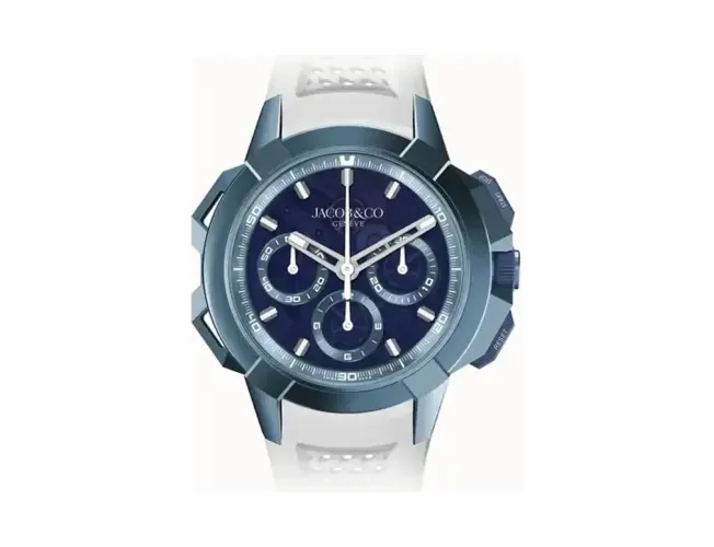 Jacob & Co. Epic X Chrono 44MM Tri-Compax — Blue Titanium