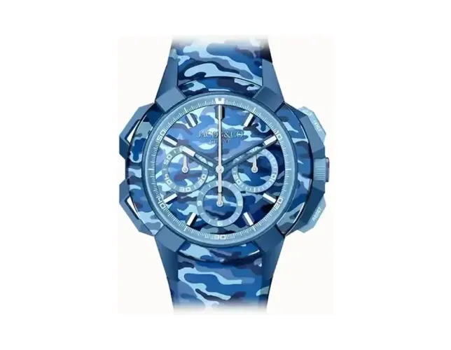 Jacob & Co. Epic X Chrono 44MM Tri-Compax — Blue Camo