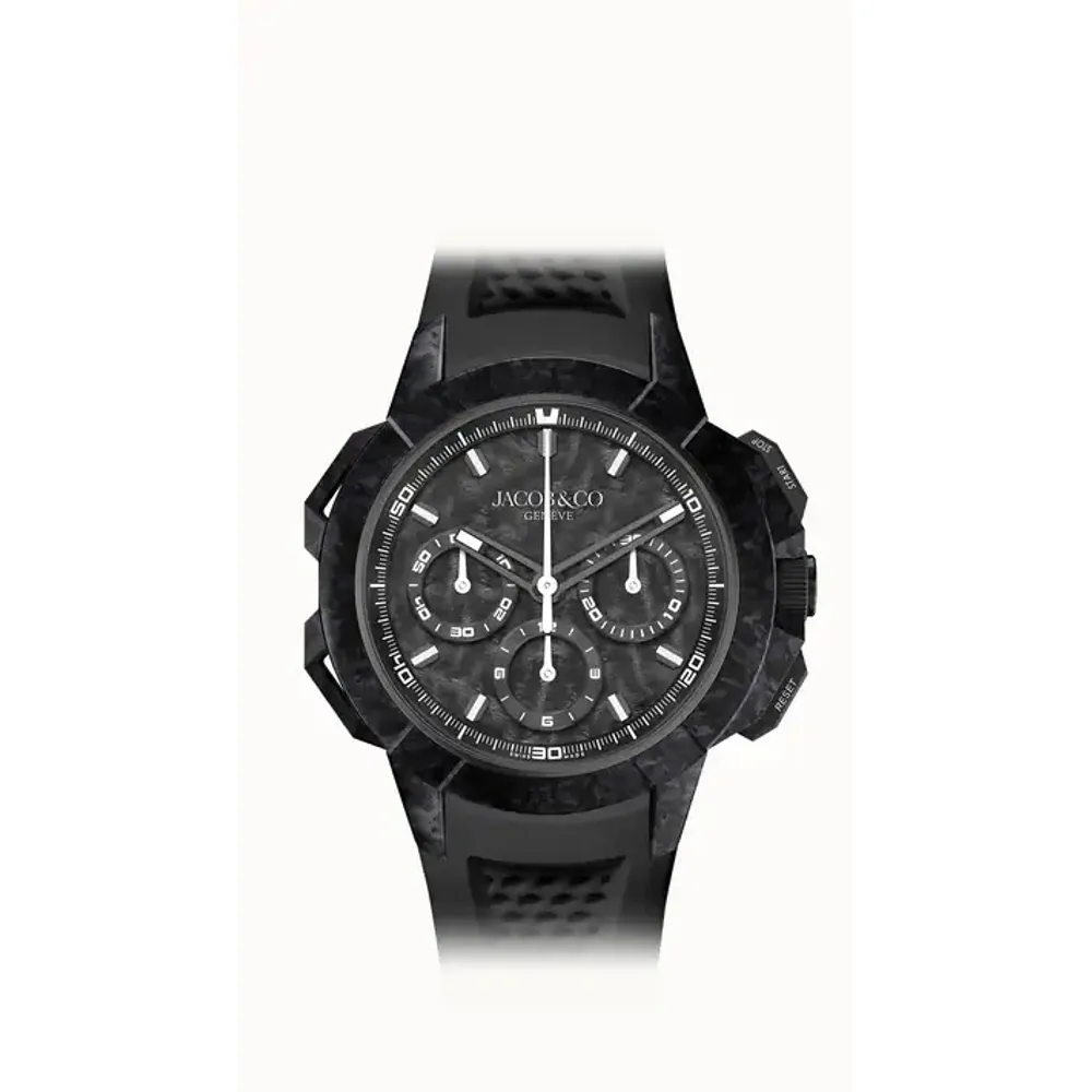 Jacob & Co. Epic X Chrono 44MM Tri-Compax — Black