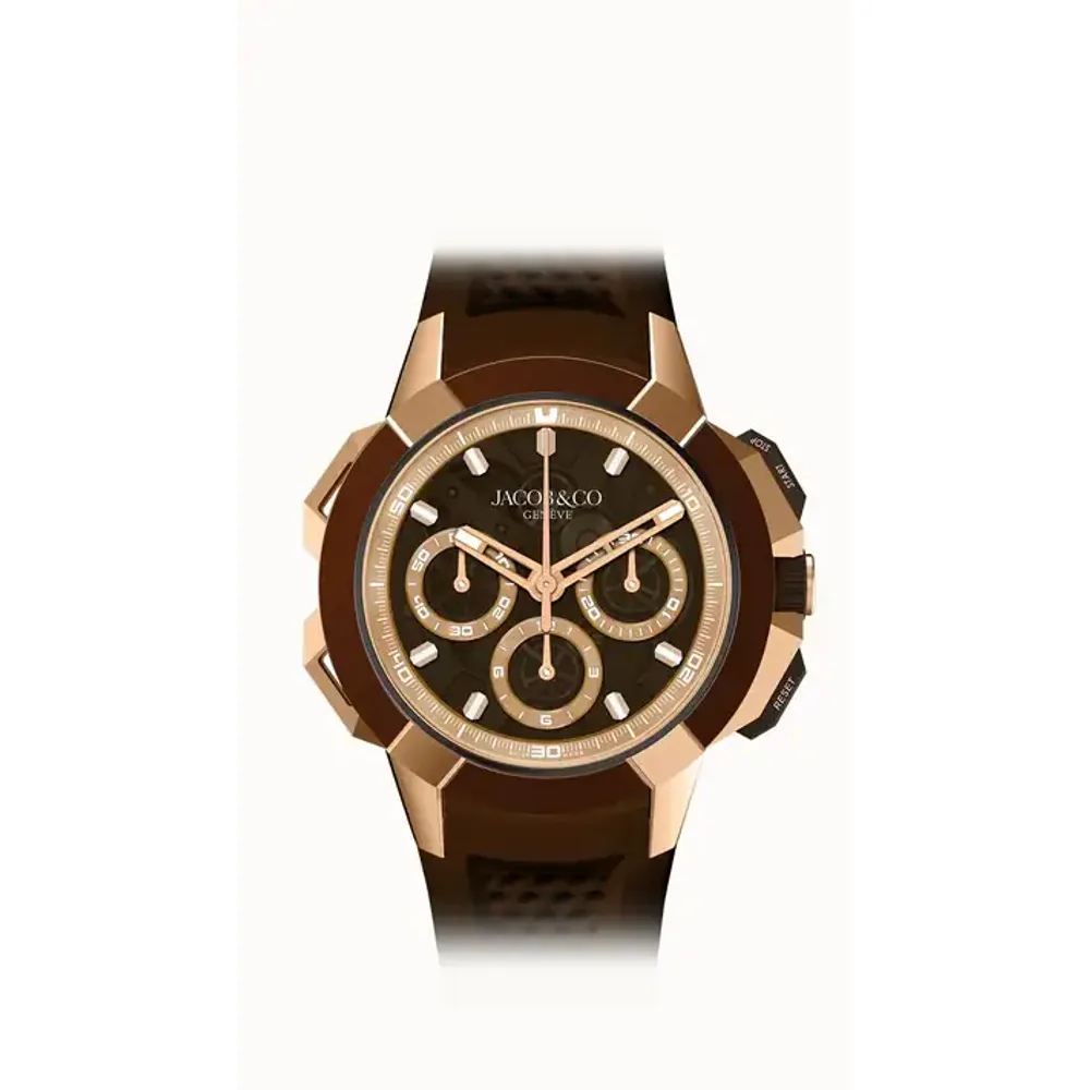 Jacob & Co. Epic X Chrono 44MM Tri-Compax — Brown