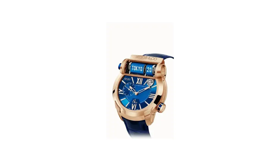 Jacob & Co. Epic SF24 — Rose Gold, Blue Dial
