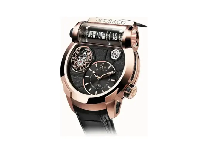 Jacob & Co. Epic SF24 Tourbillon — Rose Gold Black PVD Grid Dial