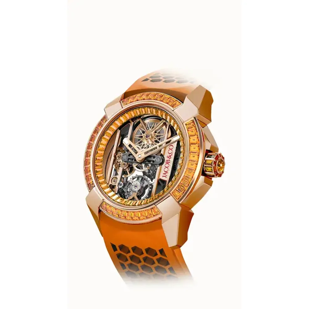 Jacob & Co. Epic X Baguette — Orange Sapphires