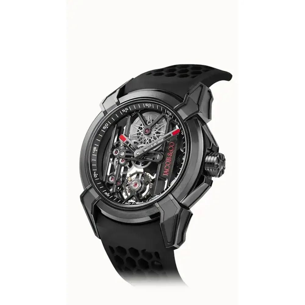 Jacob & Co. Epic X Skeleton — Black Titanium, Black DLC Titanium
