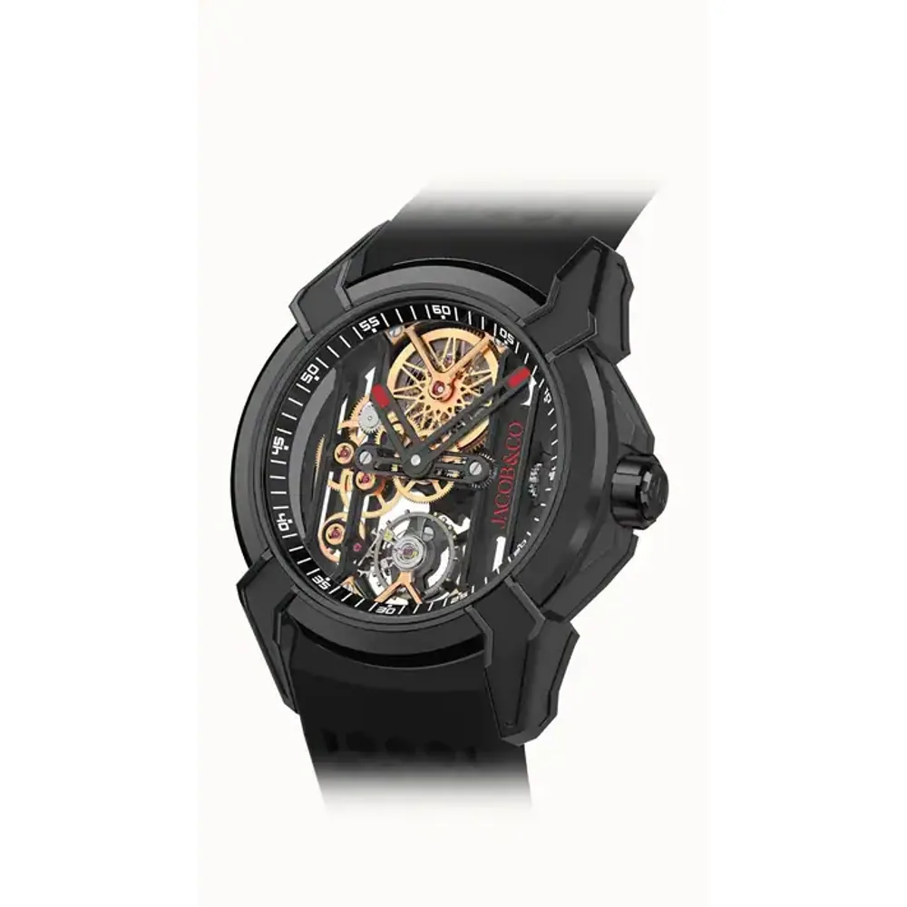 Jacob & Co. Epic X Skeleton — Black Titanium, Black DLC Titanium