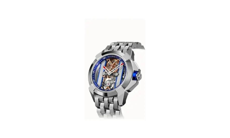 Jacob & Co. Epic X Bridges — Stainless Steel Bracelet (Blue)