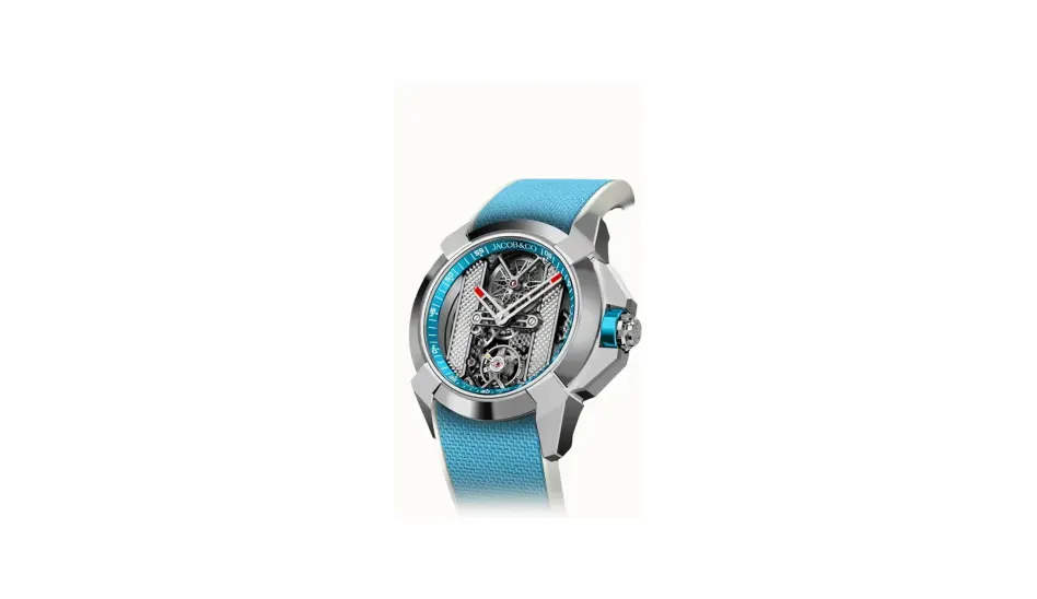 Jacob & Co. Epic X Bridges — Stainless Steel (Light Blue, Gray Movement)