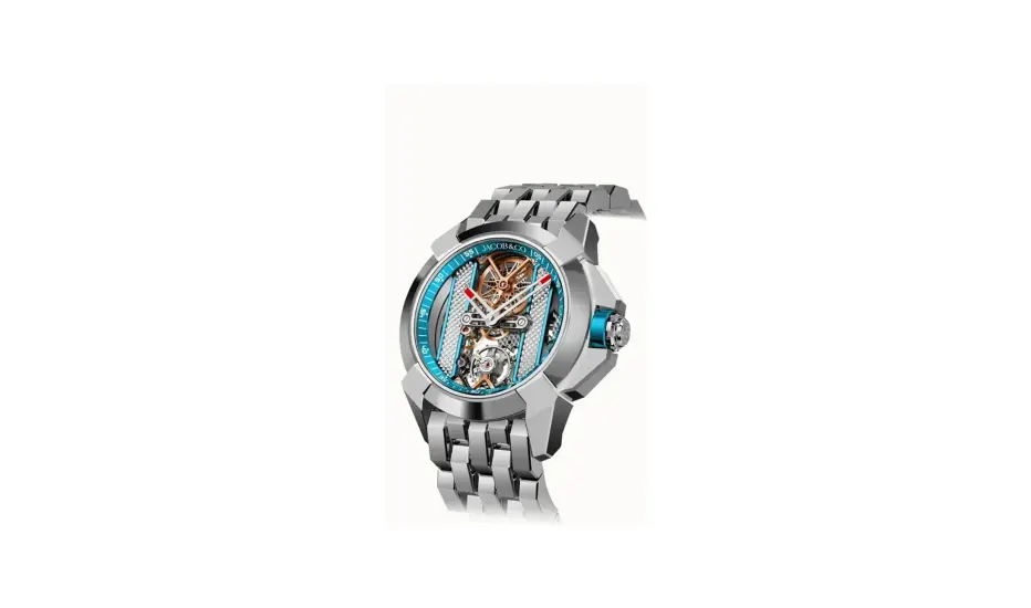 Jacob & Co. Epic X Bridges — Stainless Steel (Light Blue) Bracelet