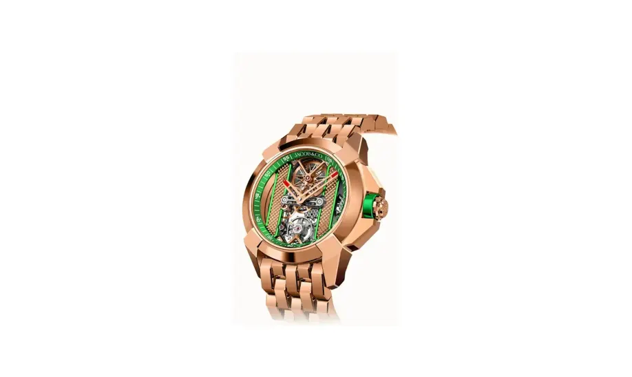 Jacob & Co. Epic X Bridges — Rose Gold Bracelet (Green)