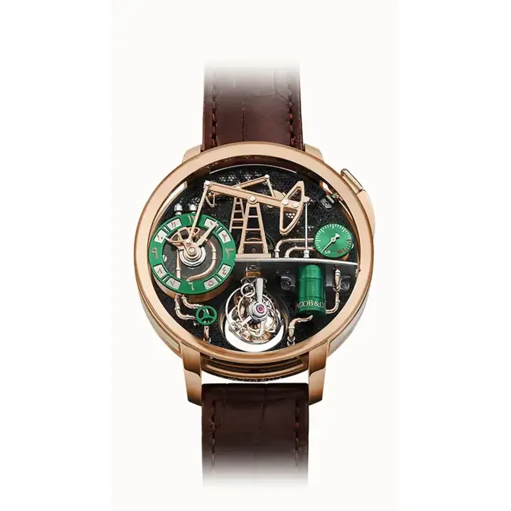 Jacob & Co. Oil Pump 49.5MM — Rose Gold (Green)