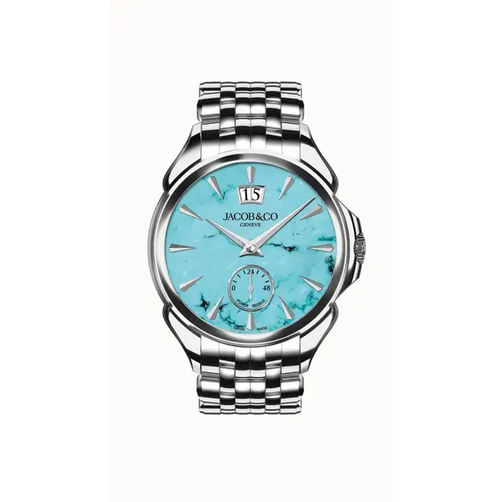 Jacob & Co. Palatial Classic — Stainless Steel Bracelet (Turquoise)