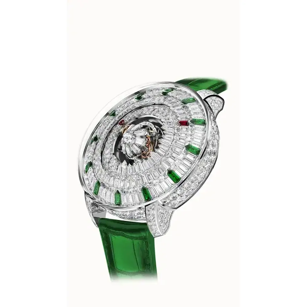 Jacob & Co. The Mystery Tourbillon 44MM — Tsavorites and White Diamonds 44mm