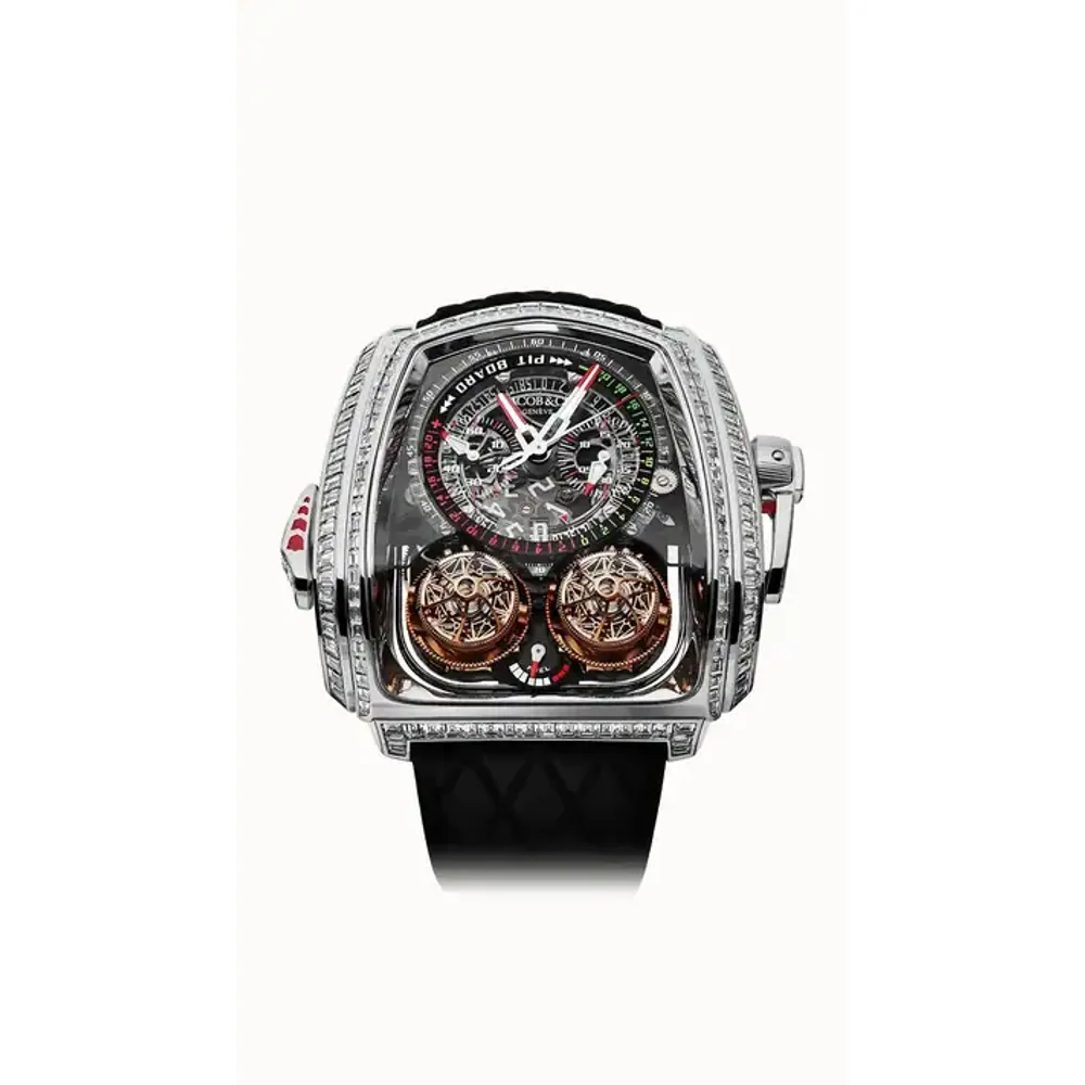 Jacob & Co. Twin Turbo Furious Baguette — White Gold