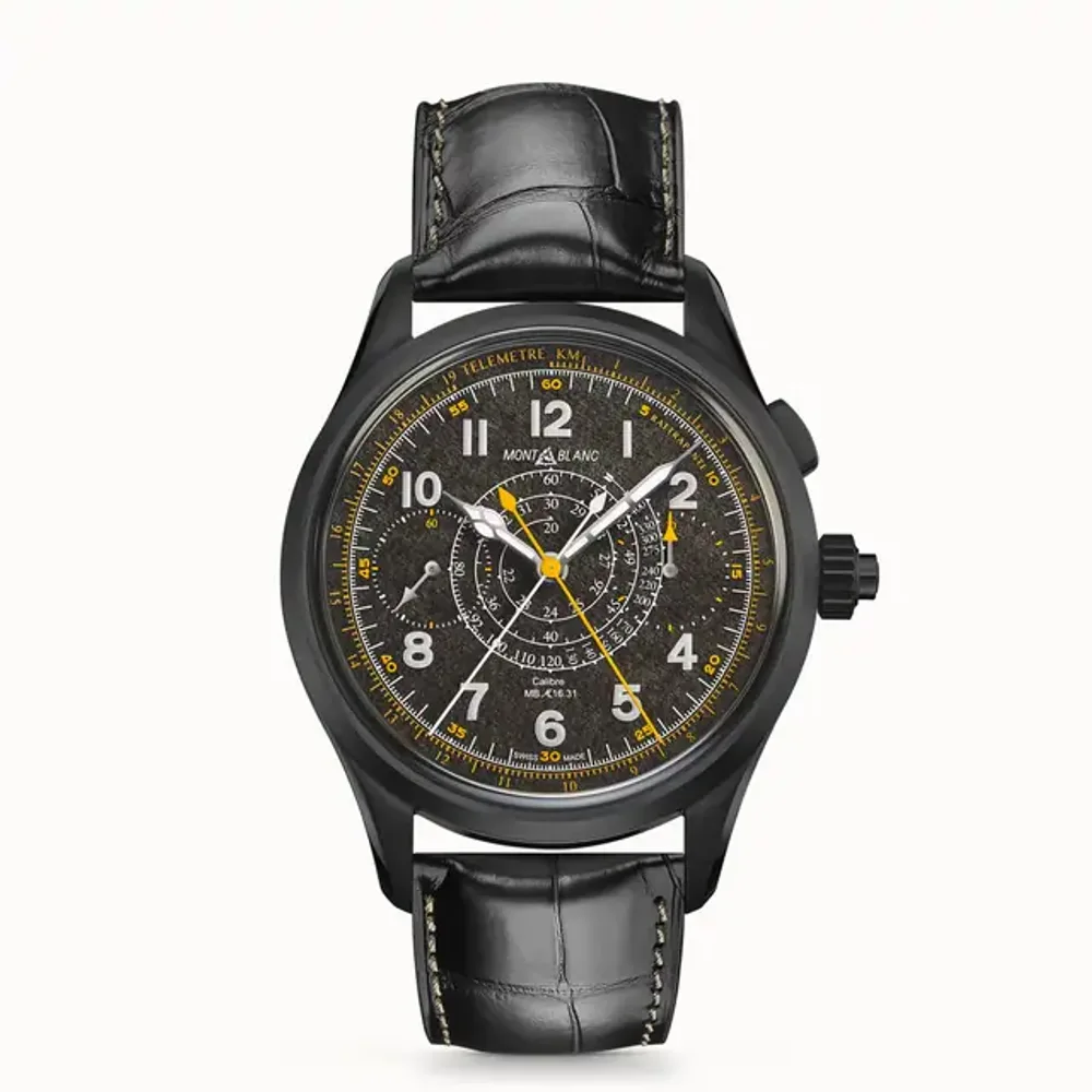 Montblanc 1858 Split Second Chronograph Limited Edition - 100 pieces, 100 pieces - Titanium - Black