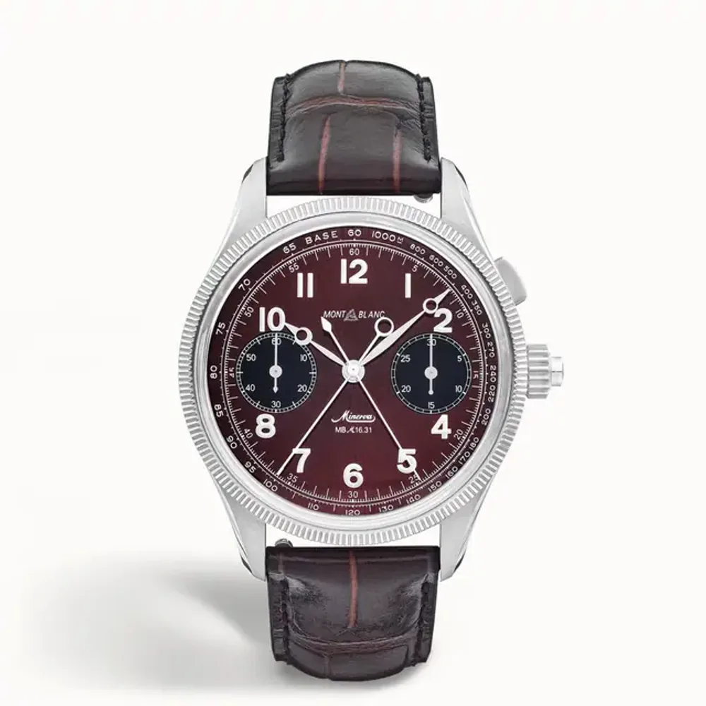 Montblanc Minerva 1858 Split Second Chronograph Limited Edition - 100 pieces, 100 pieces - STEEL, Grey Gold