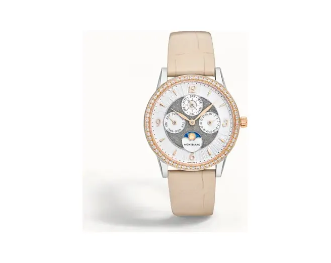 Montblanc Bohème Perpetual Calendar 36 mm, Steel, 5N Gold