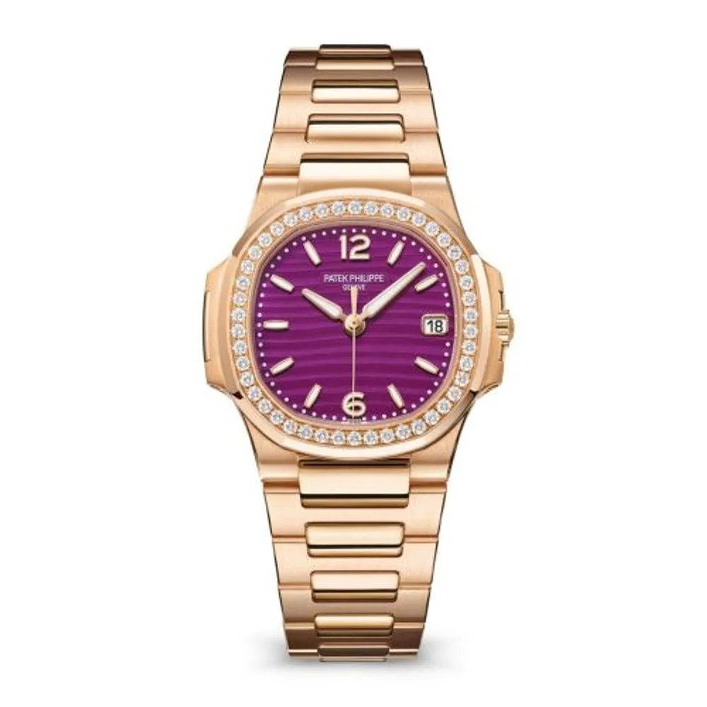 Patek Philippe Nautilus 7010 Rose Gold - Diamond / Purple