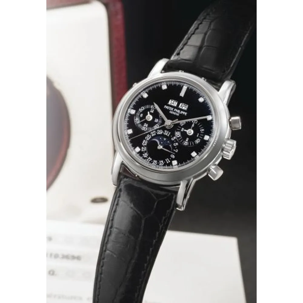 Patek Philippe Grand Complications Perpetual Calendar Chronograph 3970 Platinum / Black Diamond