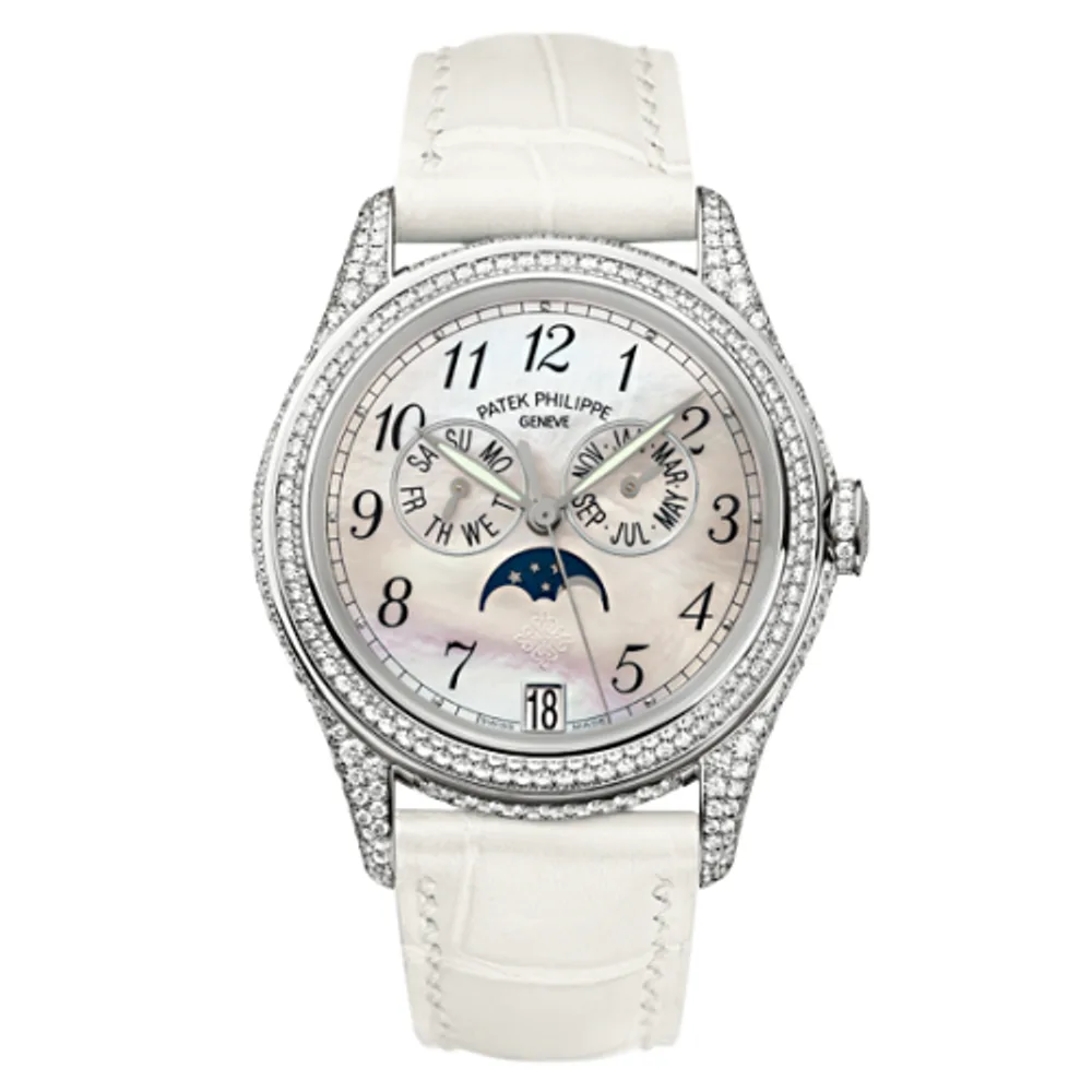Patek Philippe Complications Annual Calendar 4937 White Gold Diamond White Mother of Pearl