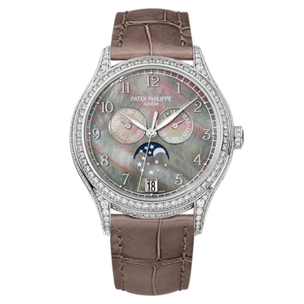 Patek Philippe Complications Annual Calendar 4948 White Gold Black Mother of Pearl