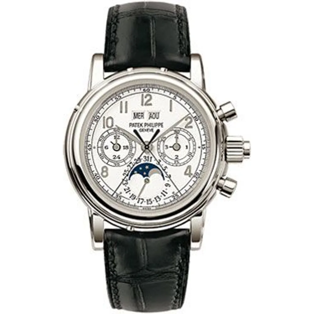 Patek Philippe Grand Complications Perpetual Calendar Split Seconds Chronograph 5004 Platinum / White Arabic