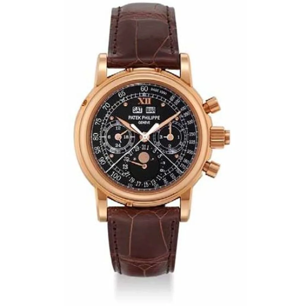 Patek Philippe Grand Complications Perpetual Calendar Split Seconds Chronograph 5004 Rose Gold / Black Roman