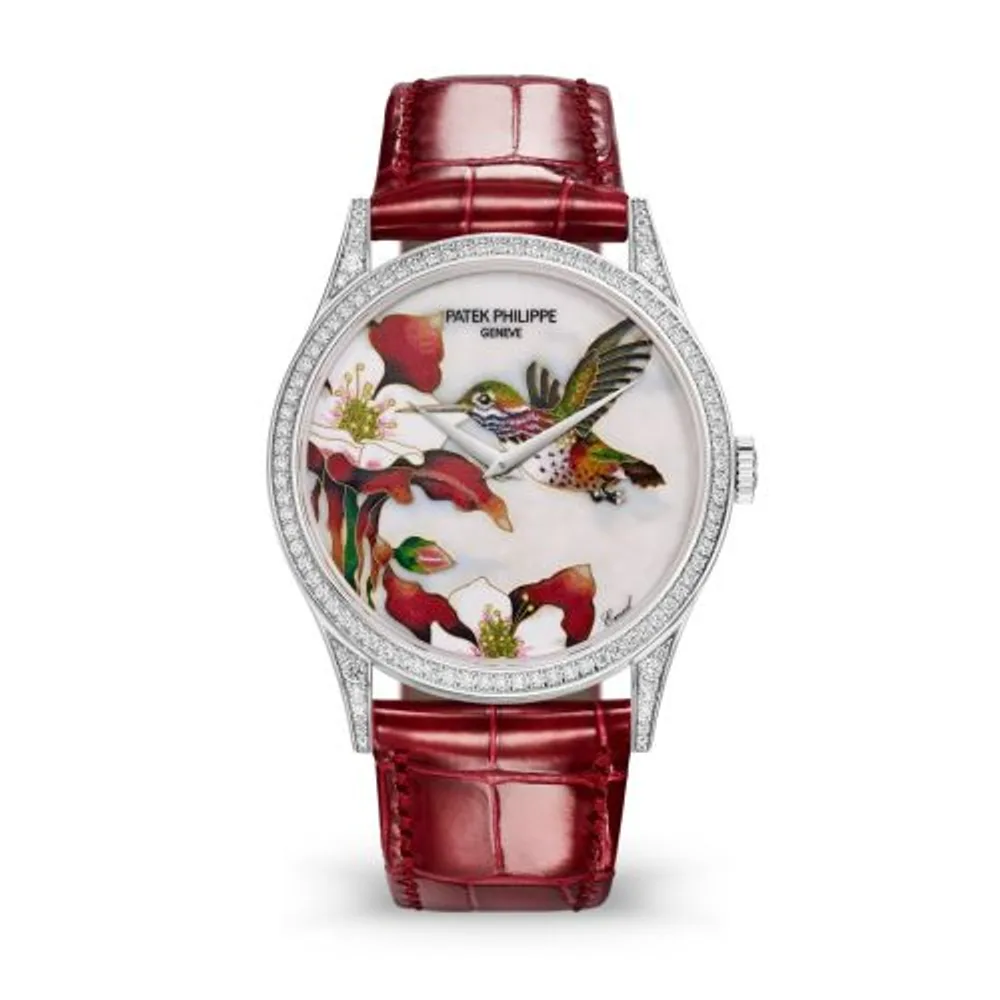 Patek Philippe Calatrava 5077 White Gold / Diamond / Hummingbirds