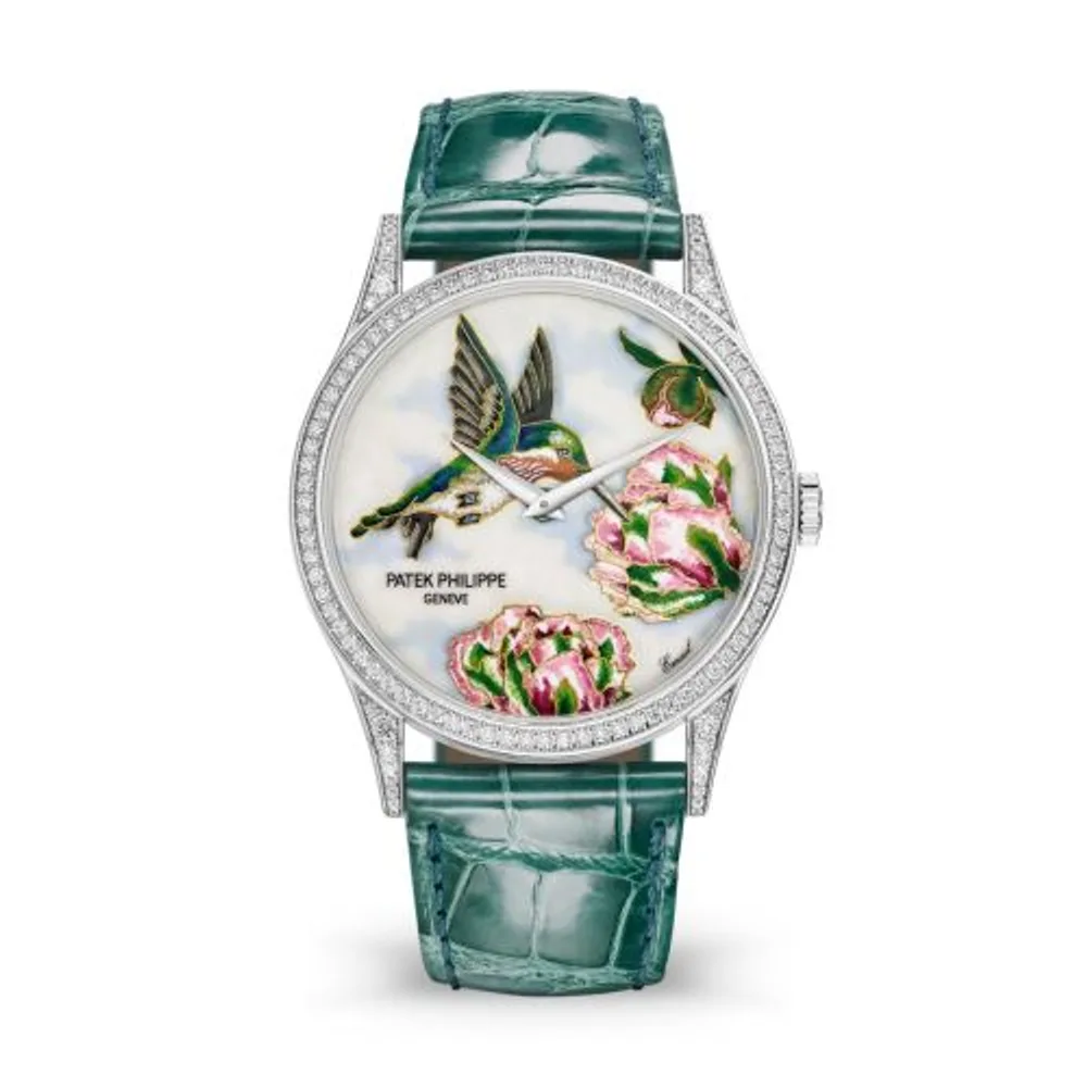 Patek Philippe Calatrava 5077 White Gold / Diamond / Hummingbirds