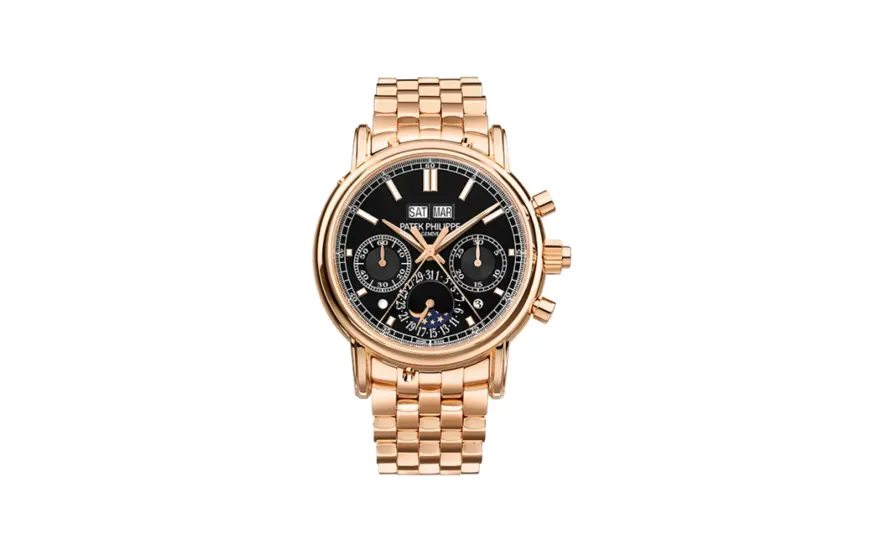 Patek Philippe Grand Complications Perpetual Calendar Split-Seconds Chronograph 5204 Rose Gold / Black / Bracelet