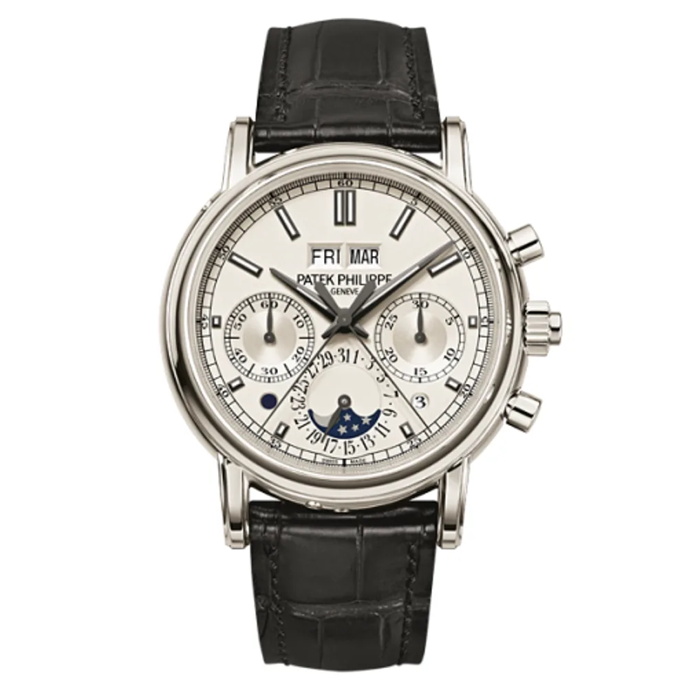 Patek Philippe Grand Complications Perpetual Calendar Split-Seconds Chronograph 5204 Platinum / Silver